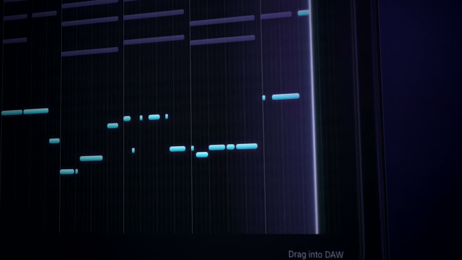 A take on the LOCKDIN piano roll: every note is editable MIDI